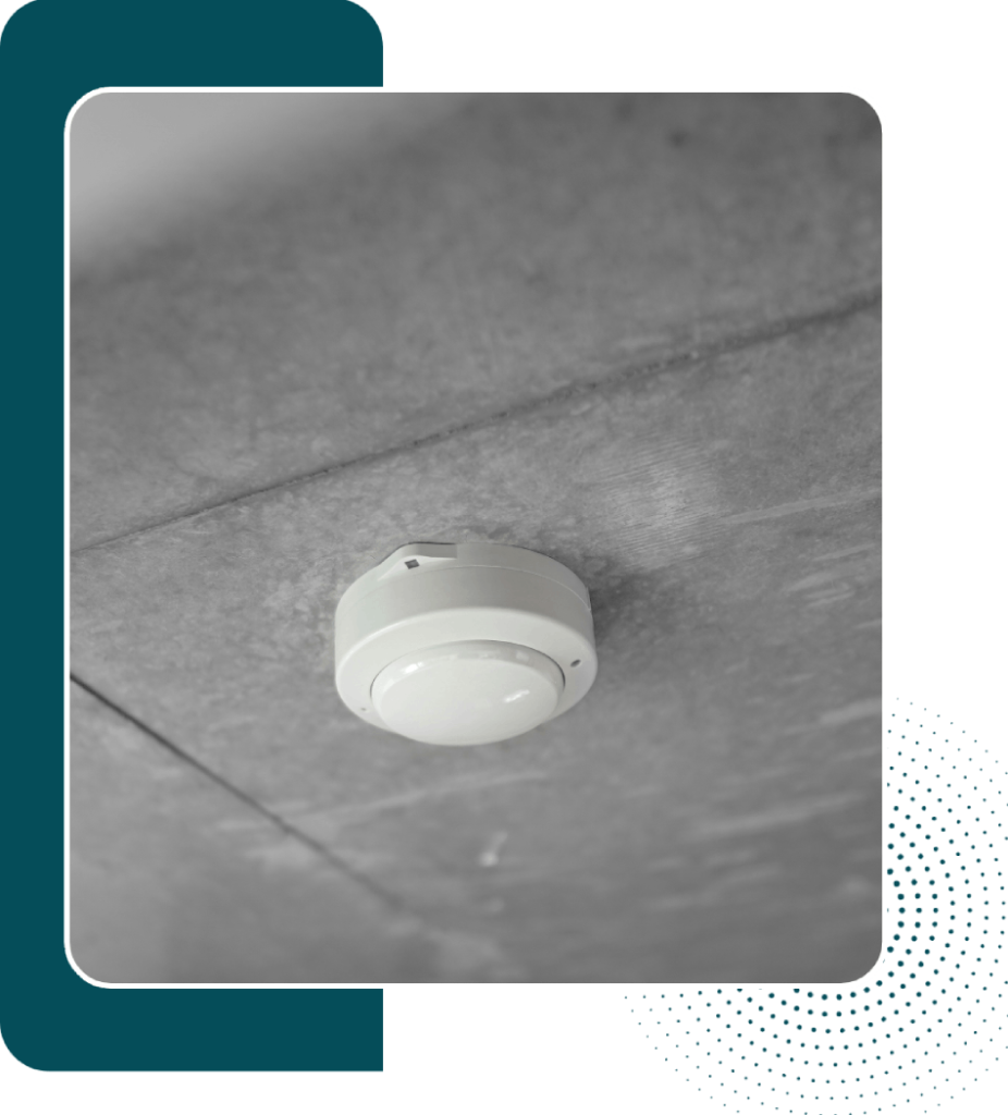 Ceiling-mounted smoke detector